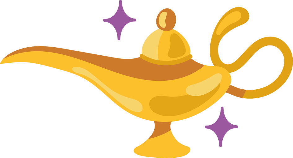 magic genie lamp shiny